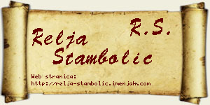 Relja Stambolić vizit kartica